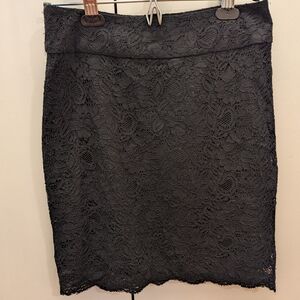 SOLD Elegant Black Lace Skirt